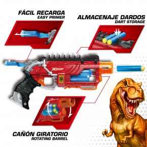 Pistola com munição e 4 ovos Dino Attack X-Shot