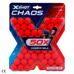 Pack 50 bolas munição x-shot chaos