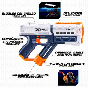 Pistola com 12 bola de espuma Meteor Blaster X-Shot Chaos