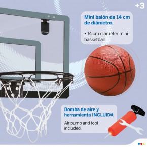 Tabela com cesta de basquete e bola CB Sports