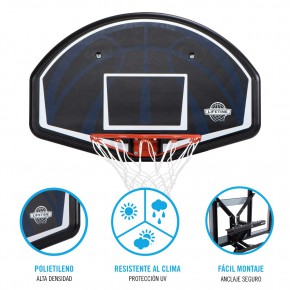 Cesta de basquete ultra-resistente lifetime 112x72 cm uv100