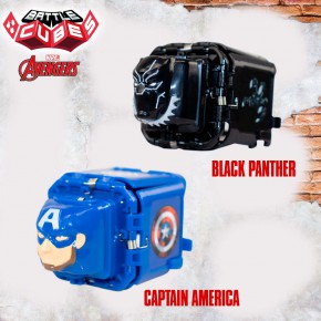 Battle Cubes Marvel Avengers Set Capitão América + Black Panter