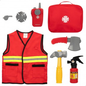 Kit de bombeiro c/maleta e acessórios Power Action Fireman