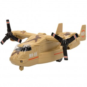 Helicóptero de brinquedo militar de fricção c/luz e som Speed & Go