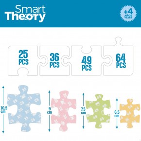 Quebra-cabeça ártico 4 em 1 de 174 peças grande Smart Theory