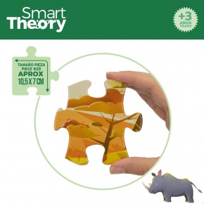 Quebra-cabeça animais selvagens 60 peças grandes Smart Theory