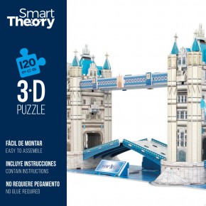 Quebra-cabeça 3D Maquete Tower Bridge 120 peças Smart Theory