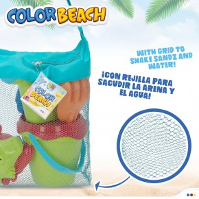 Conjunto de praia com balde e acessórios Color Beach
