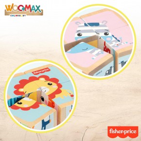 WOOMAX Fisher-Price Puzzle de animais de madeira