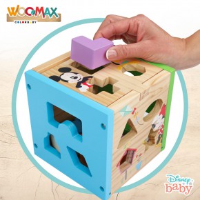 WOOMAX Disney Cubo 13 peças de encaixar de madeira