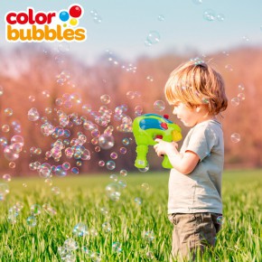 Pistola de bolhas e água 2 em 1 Color Bubbles