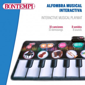 Tapete interactivo de teclado musical 10 teclas Bontempi