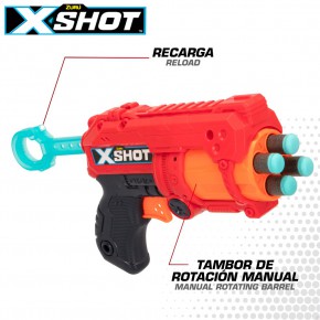 X-Shot Fury 4 Pistola de brinquedo c/16 dardos de espuma