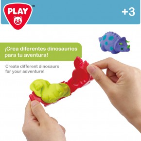 PLAY Set dinossauros de plasticina animais 23 pcs