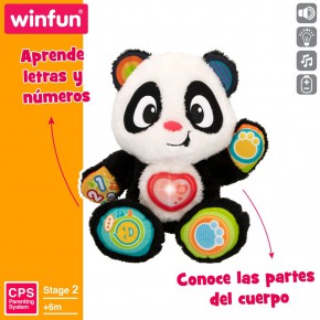 Winfun Ursinho pelúcia bebê urso panda Aprende Conmigo