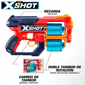 X-Shot Pistola de dardos de carga dupla c/16 dardos