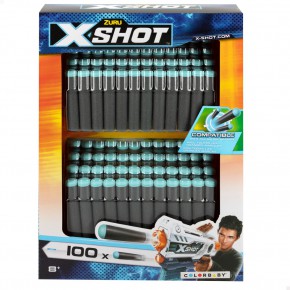 X-Shot Pack 100 dardos para pistolas feito de espuma de borracha