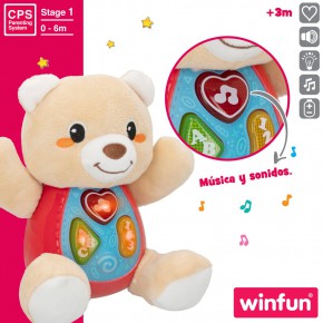 Winfun Urso de pelúcia bebê interativo