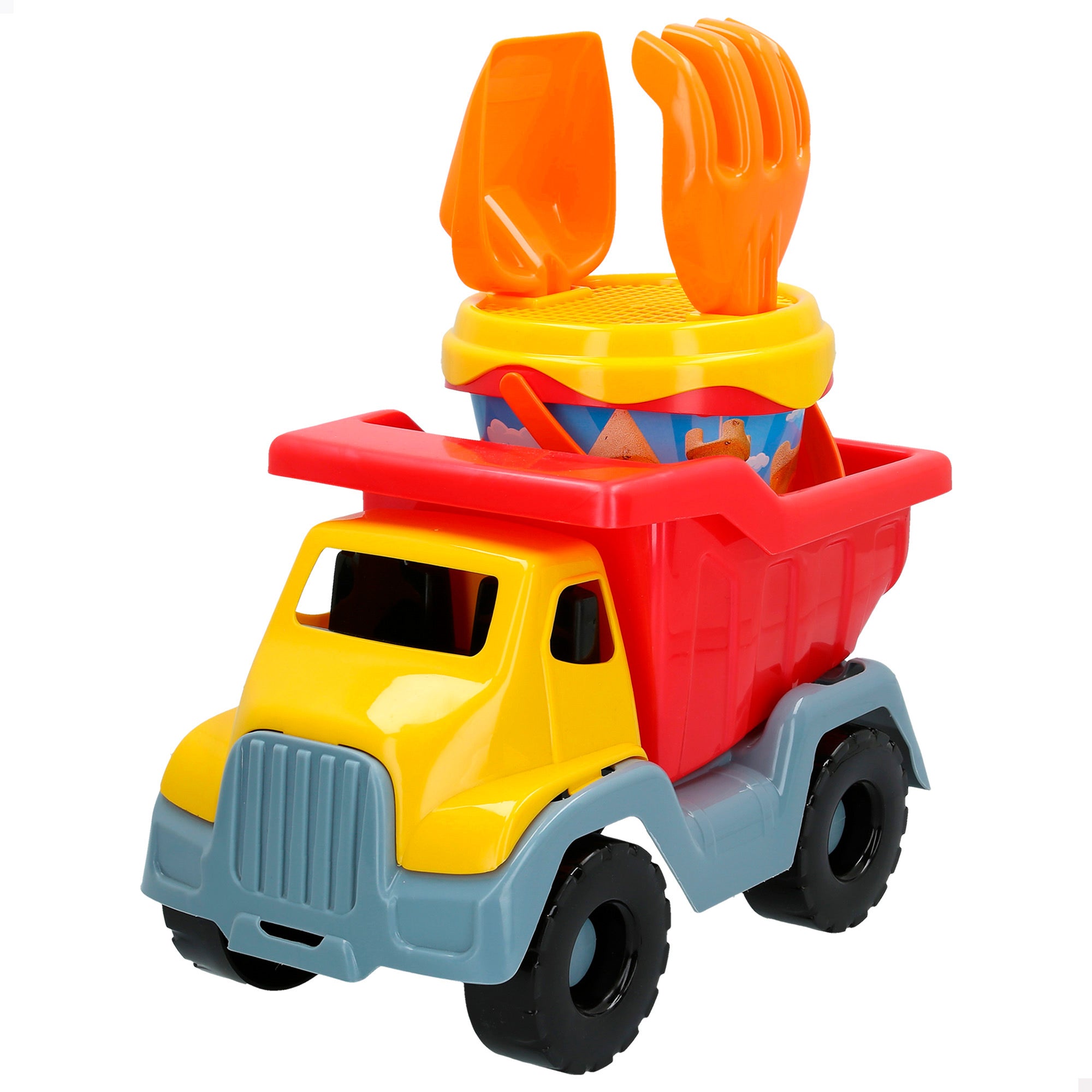 Conjunto de praia Mr. Craby Builder com acessórios para camião e balde
