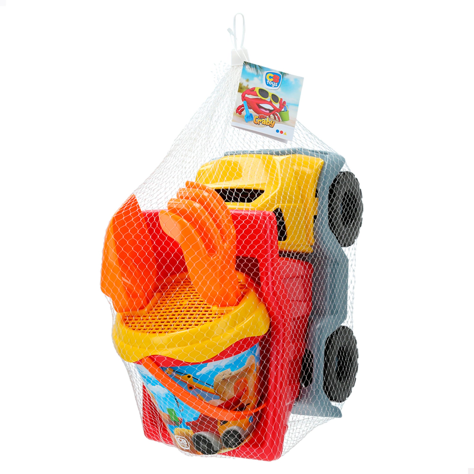 Conjunto de praia Mr. Craby Builder com acessórios para camião e balde