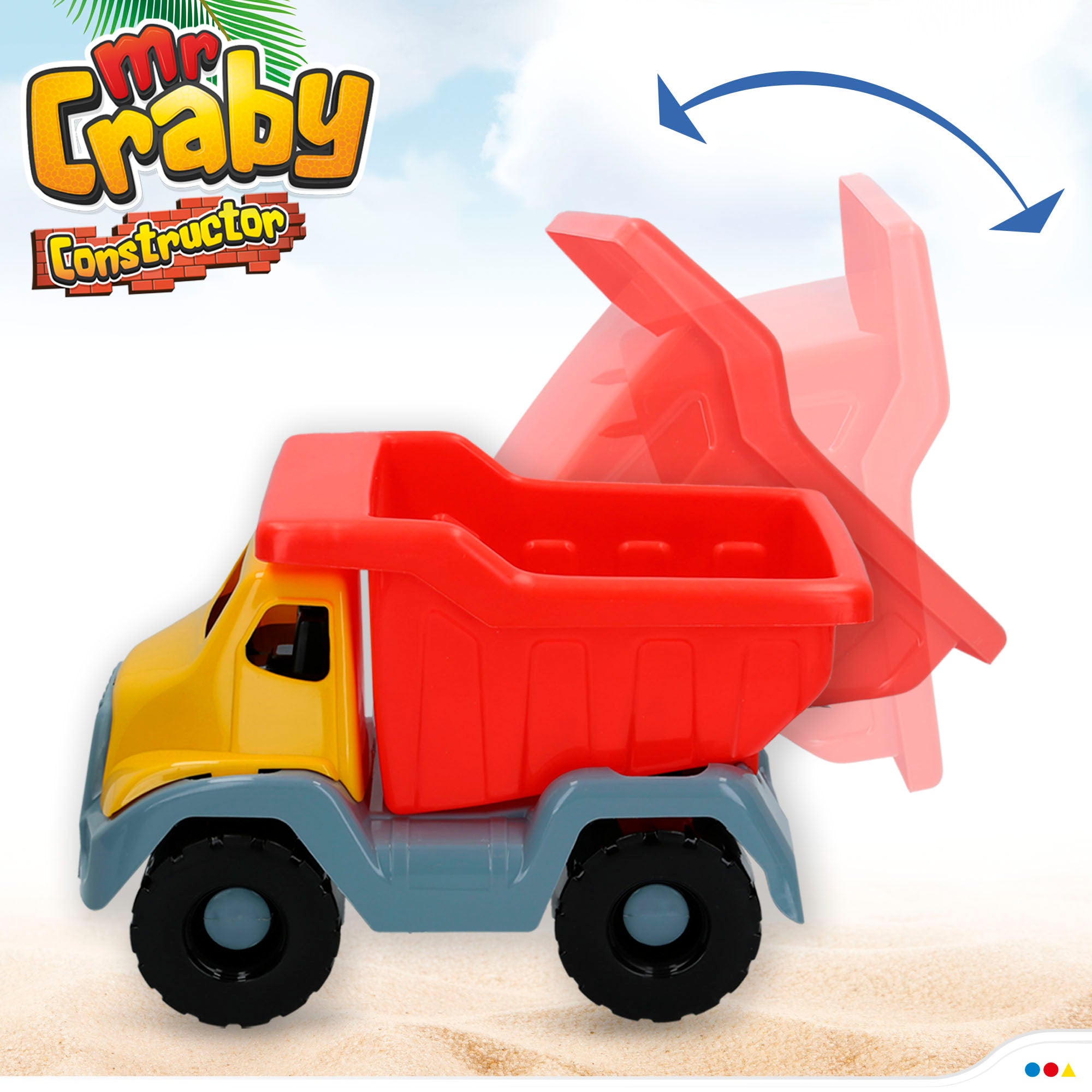 Conjunto de praia Mr. Craby Builder com acessórios para camião e balde