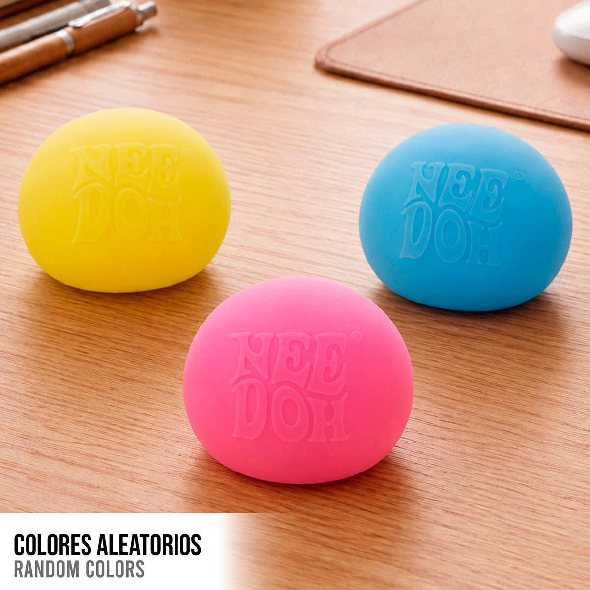 Nee-Doh Pack 3 bolas anti-stress que mudam de cor squishy 6 cm