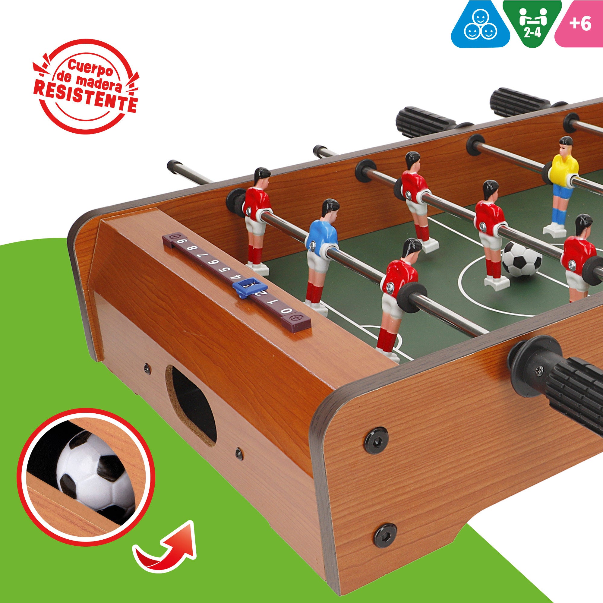 Mesa de matraquilhos em madeira 30x51x11 cm CB Games