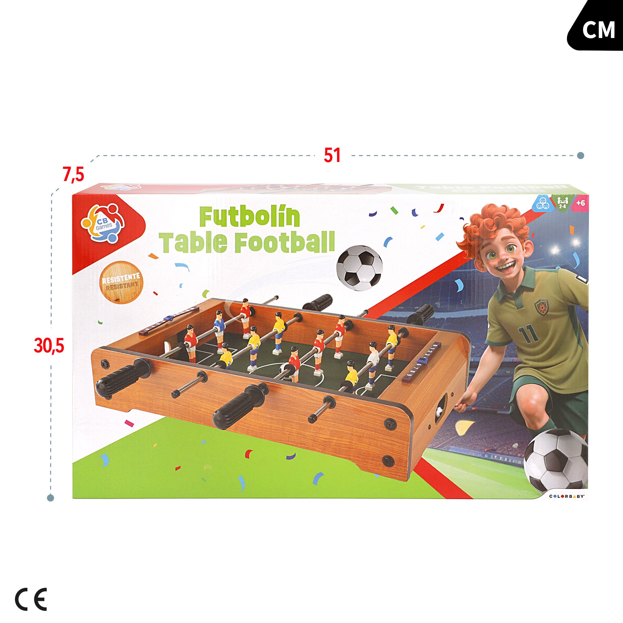 Mesa de matraquilhos em madeira 30x51x11 cm CB Games