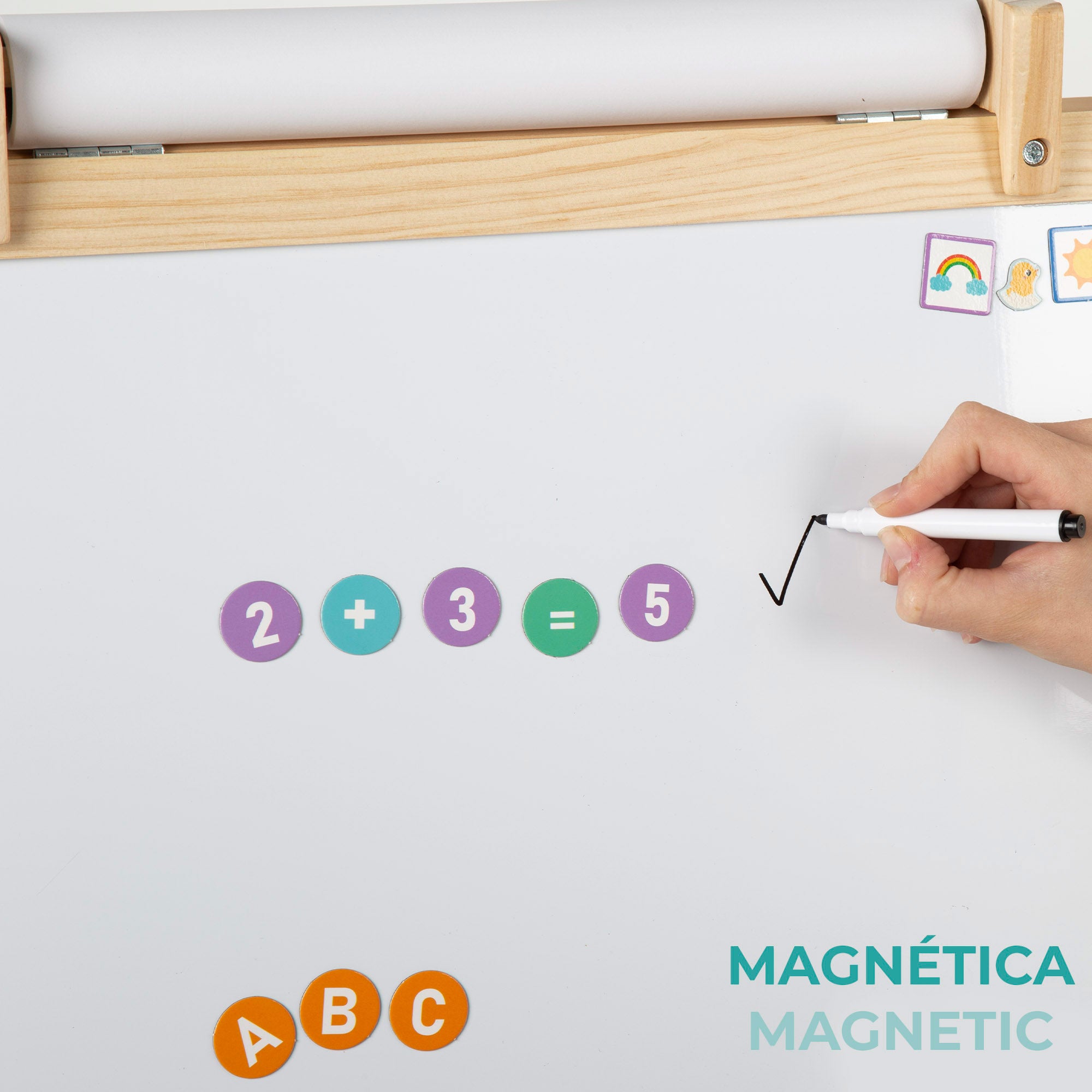 Quadro branco cavalete 3 em 1 WOOMAX