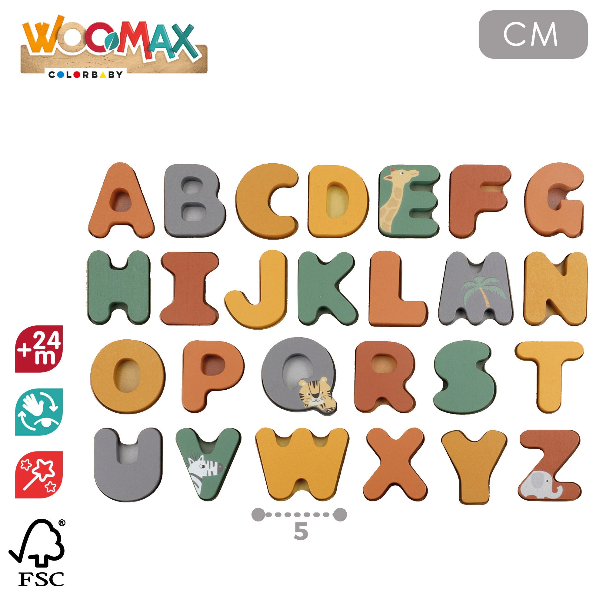 Puzzle Alfabeto de Madeira WOOMAX