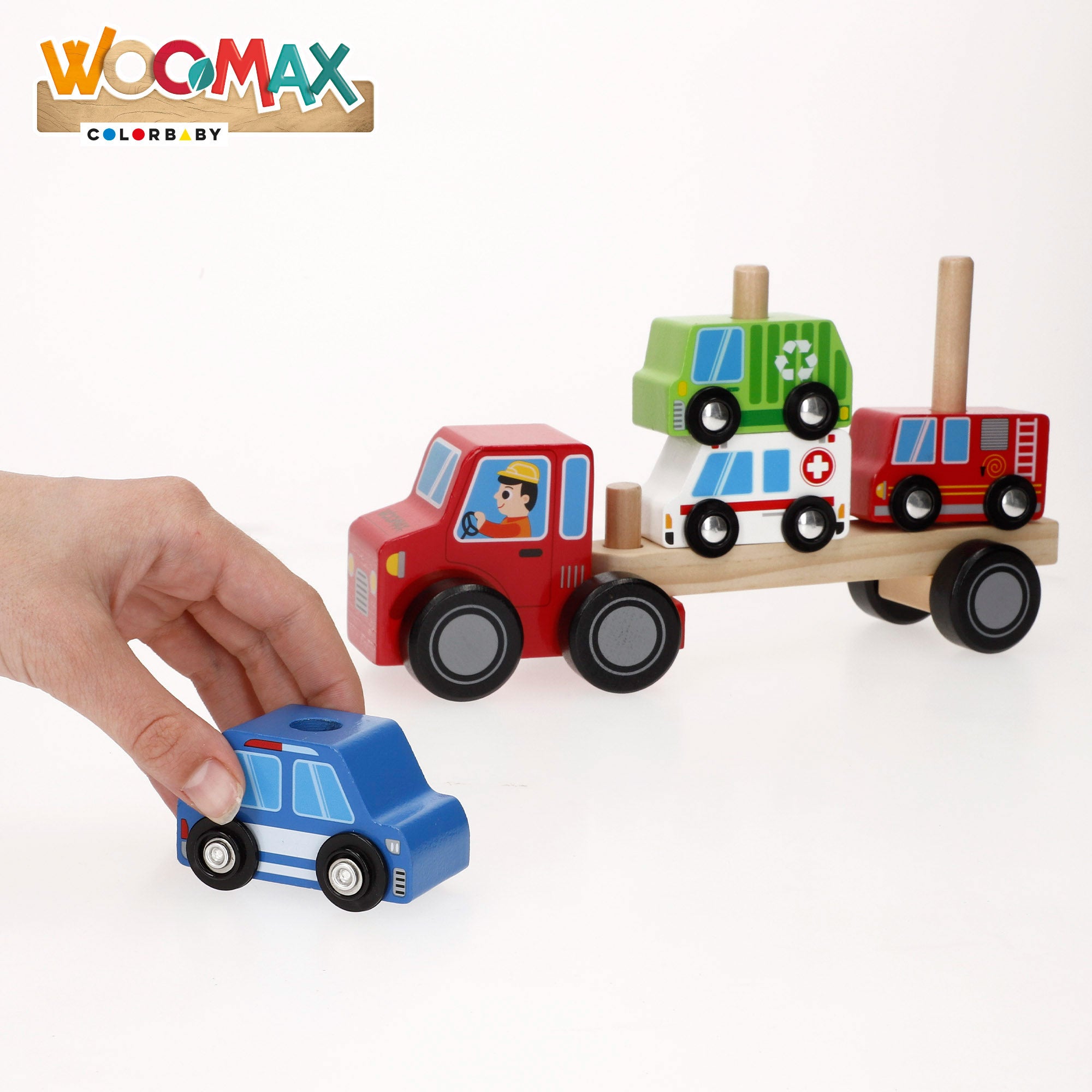 Carrinho de madeira empilhável WOOMAX