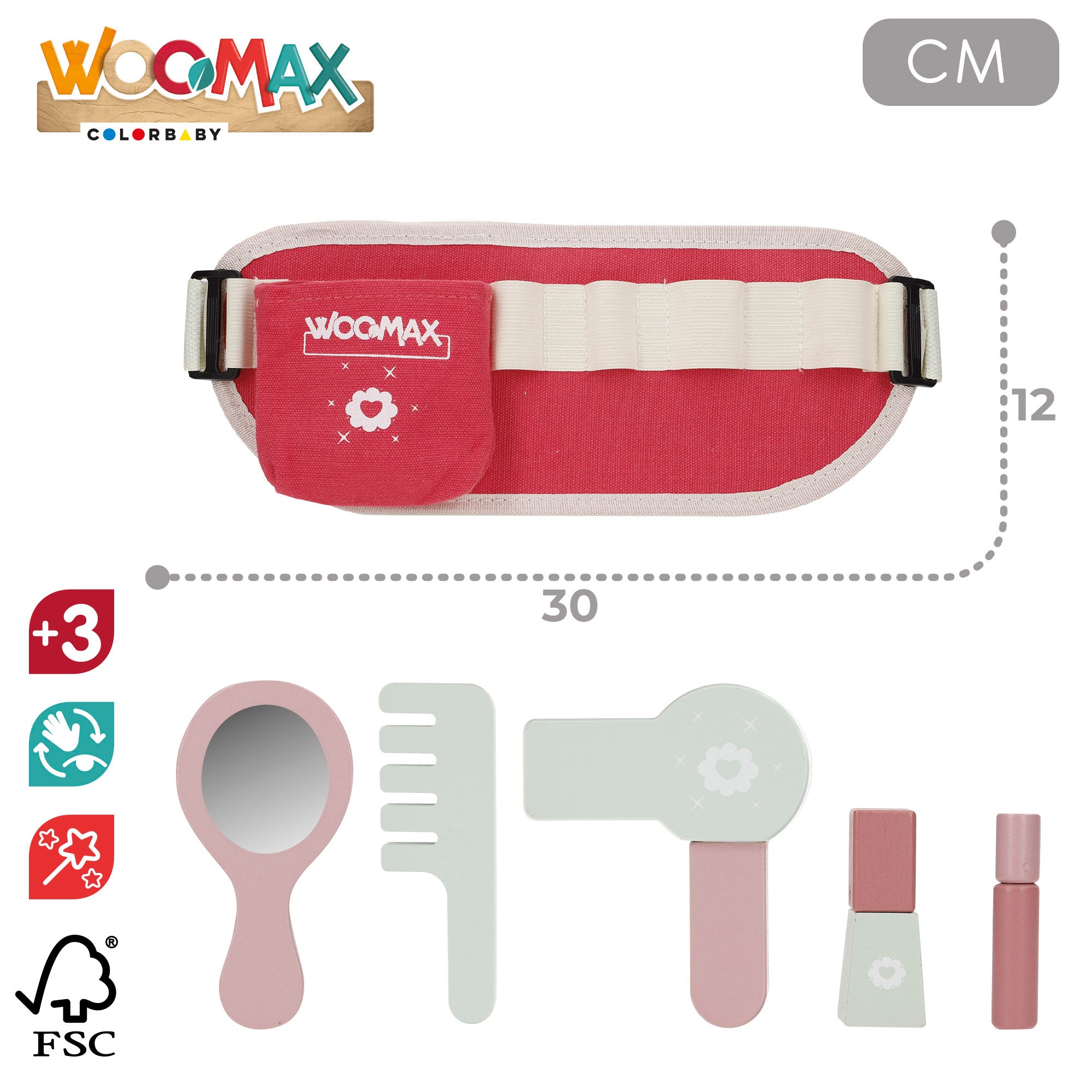 Kit de beleza WOOMAX com cinto de ferramentas