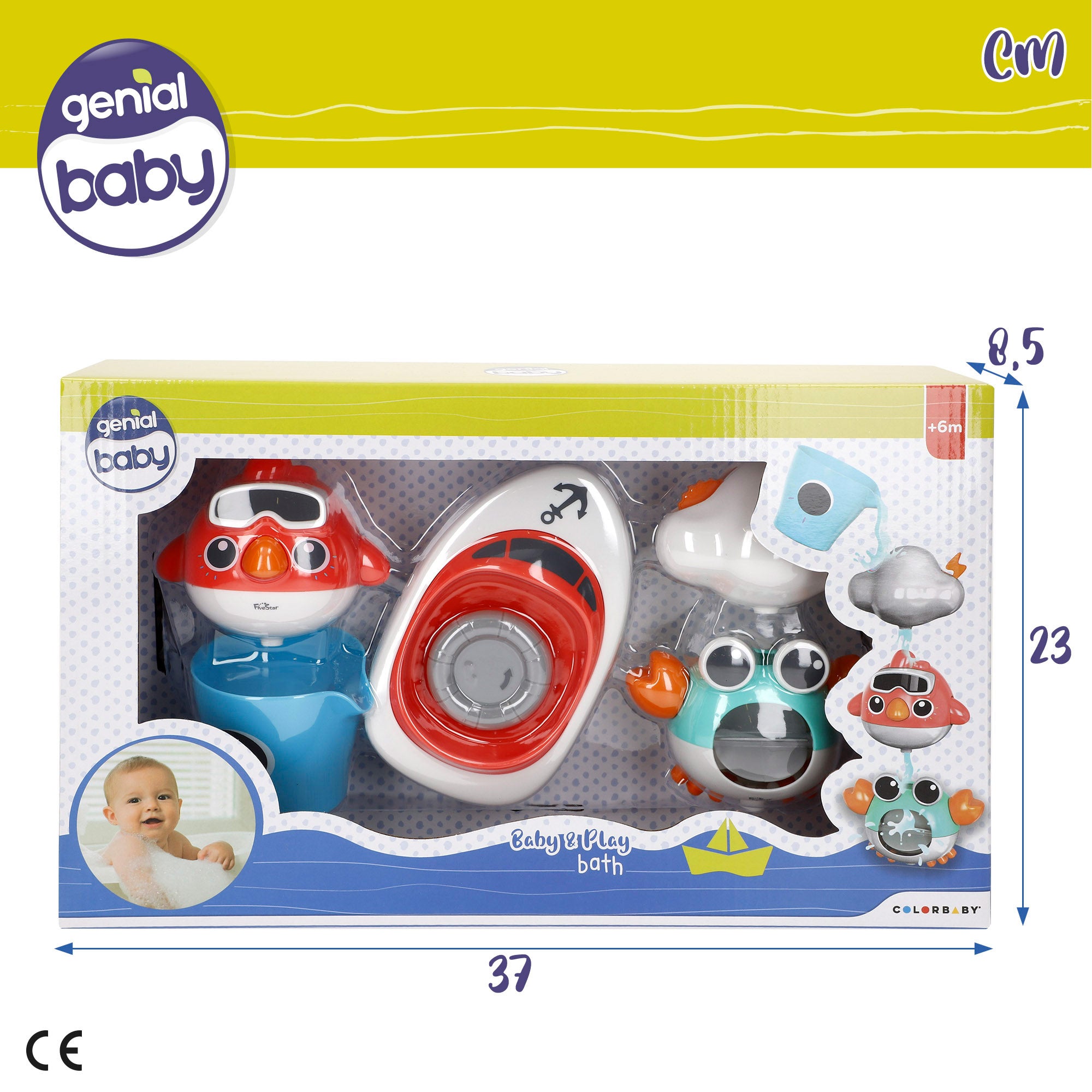 Brinquedos para o banho do bebé, conjunto de 5 peças, ótimo para bebés.
