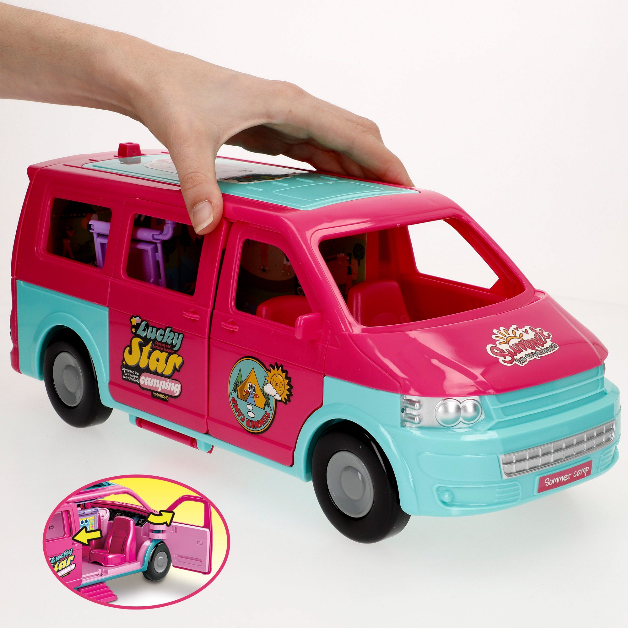 Boneca Bela com caravana e acessórios