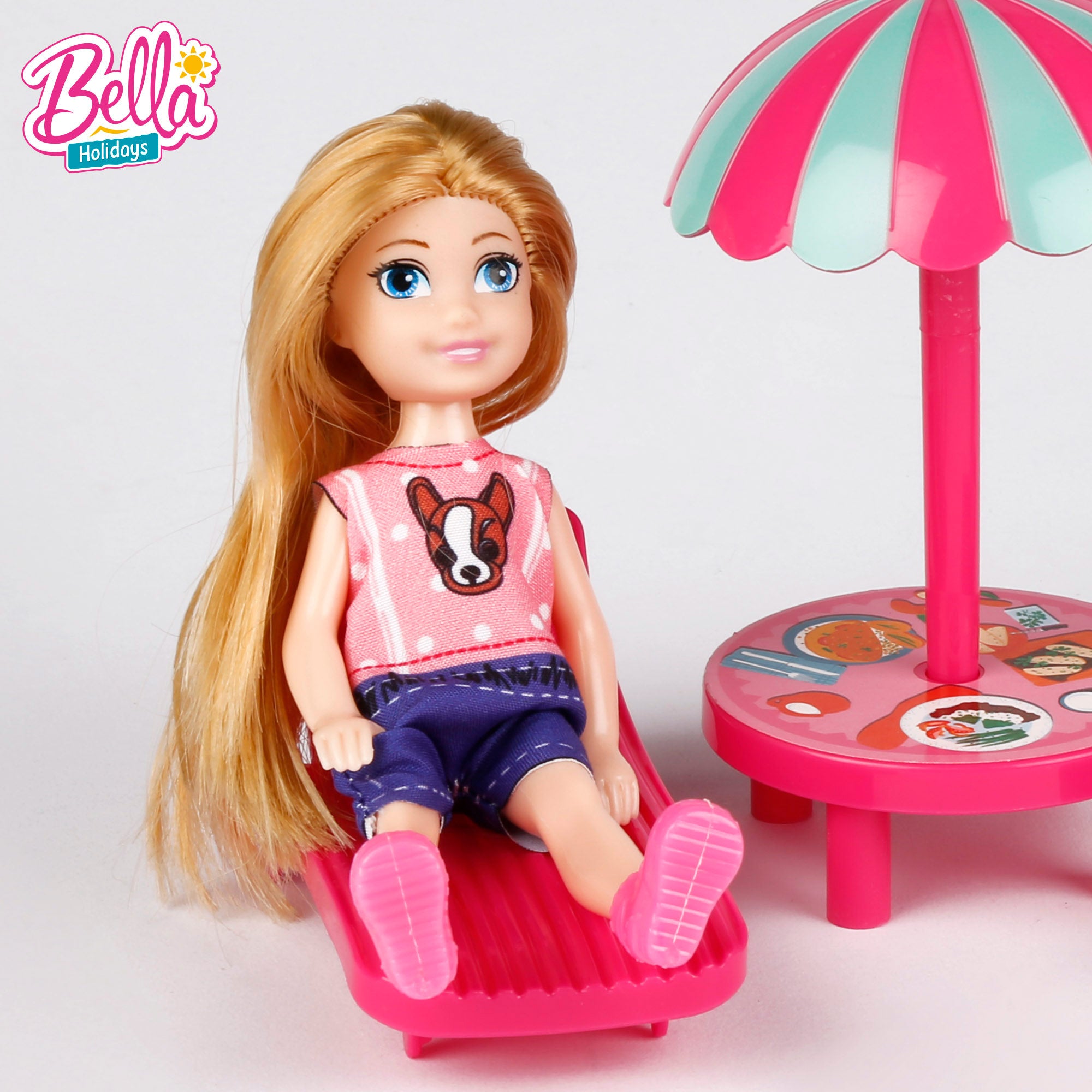 Boneca Bela com caravana e acessórios