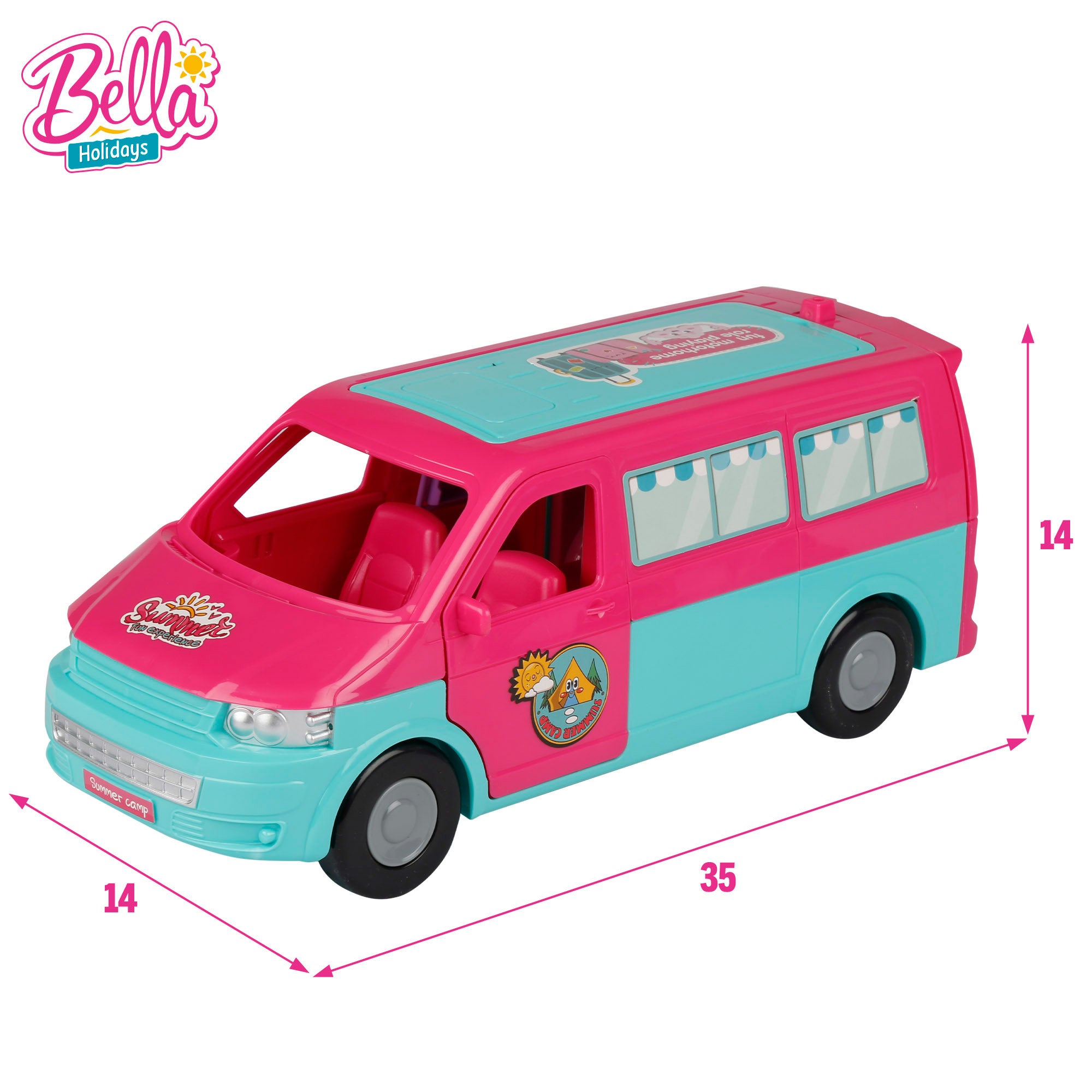 Boneca Bela com caravana e acessórios