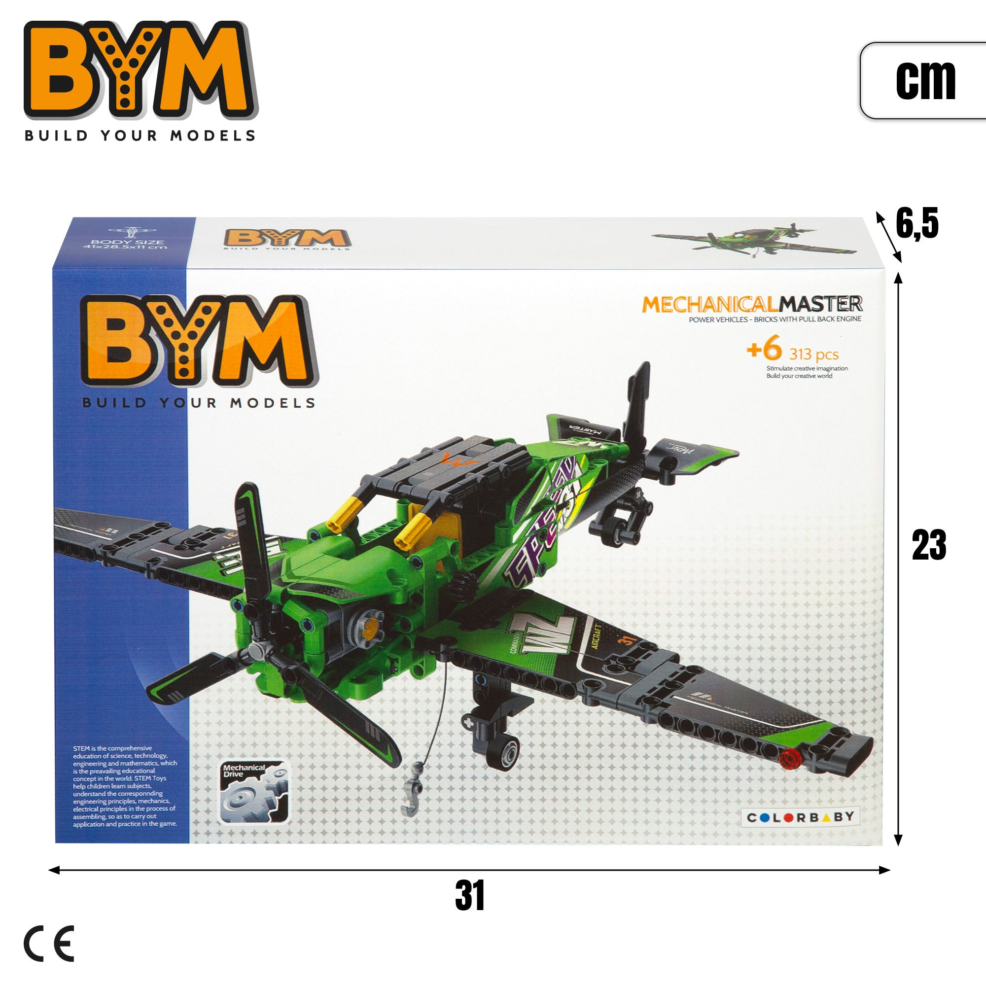 Avião de Resgate de Brinquedo Desmontável BYM com 313 Peças