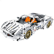 Carrinho de corrida desmontável BYM, branco, 437 peças.