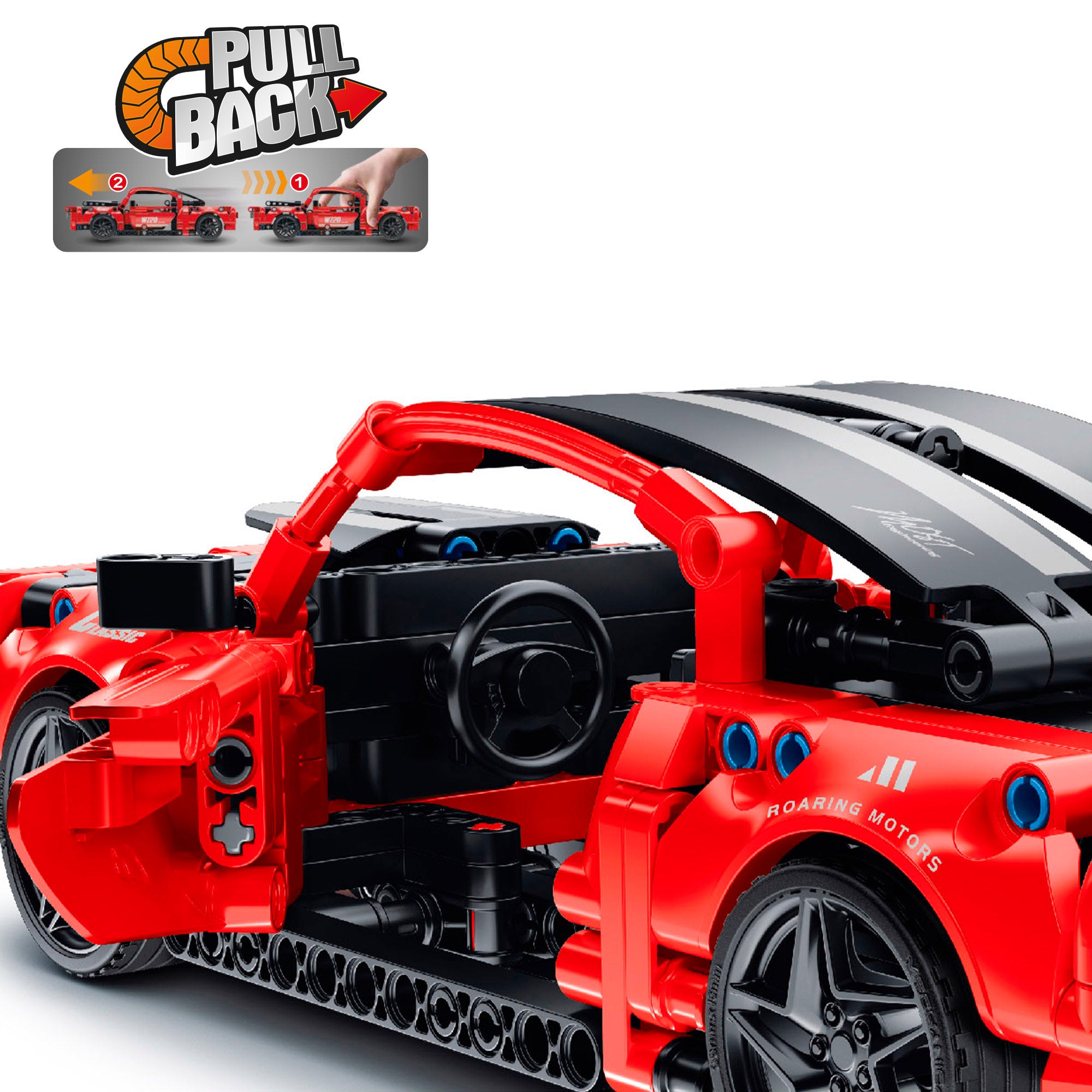 Carrinho de brincar BYM Muscle Car desmontável com 457 peças