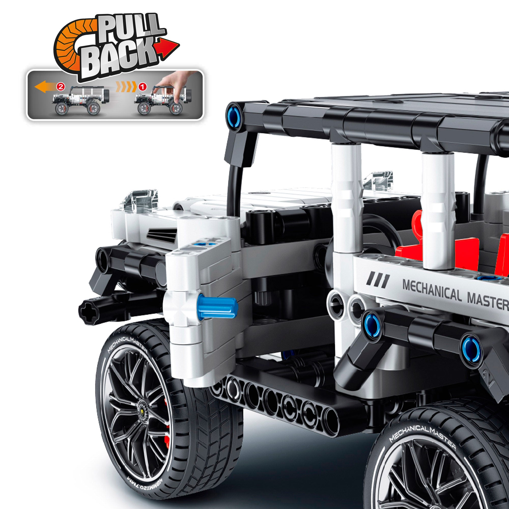 Carrinho de brinquedo off-road desmontável BYM com 434 peças.