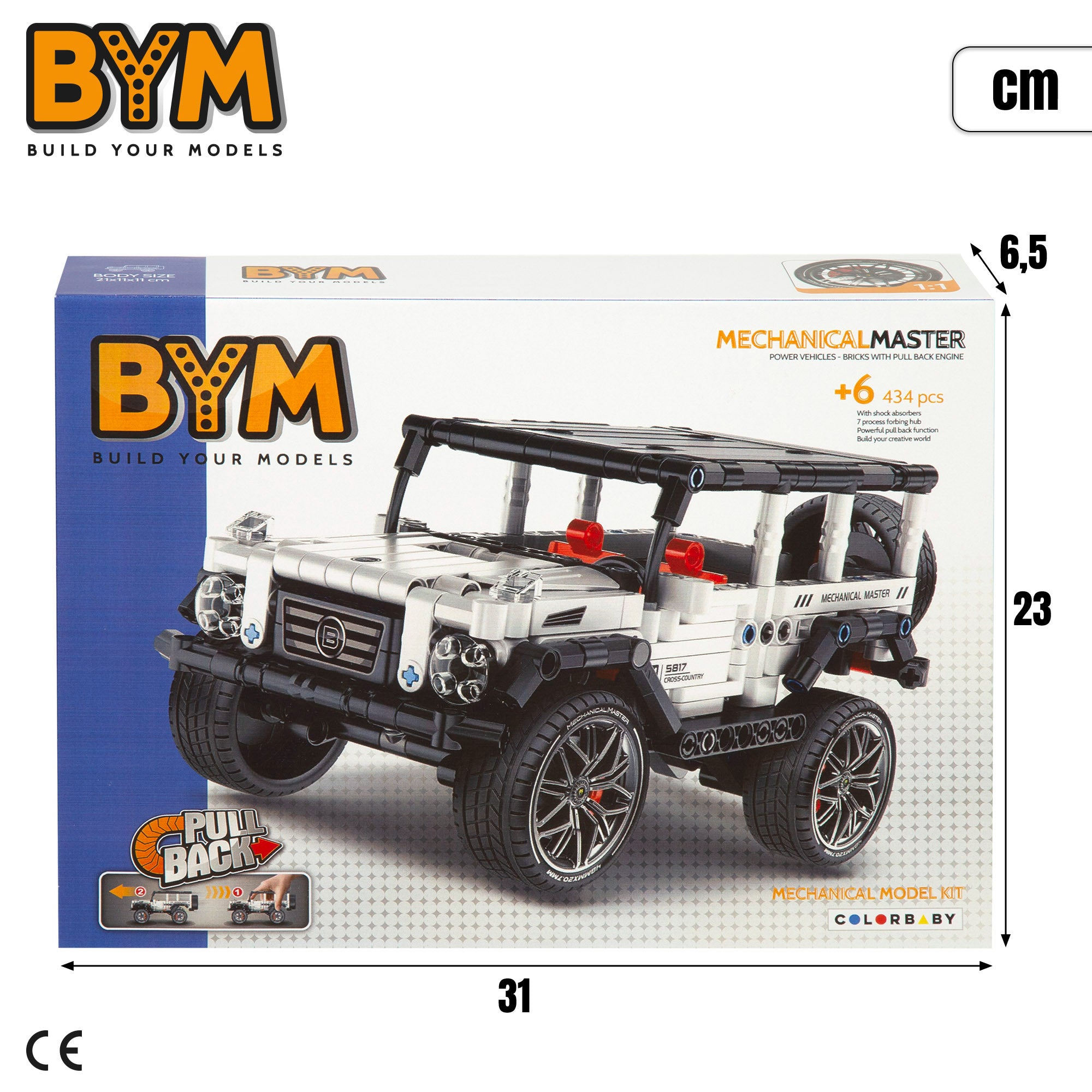 Carrinho de brinquedo off-road desmontável BYM com 434 peças.