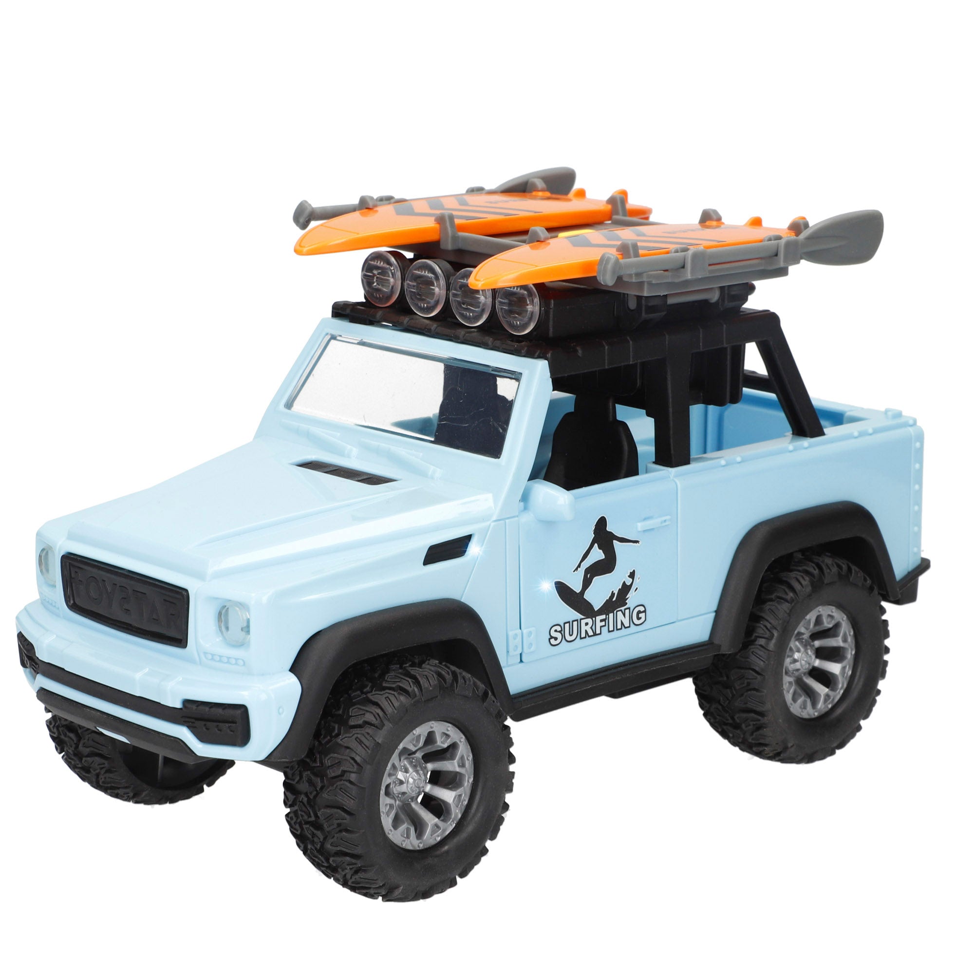 Carro de fricção Speed ​​​​&amp; Go Off-Road 1:16 com luz e som.