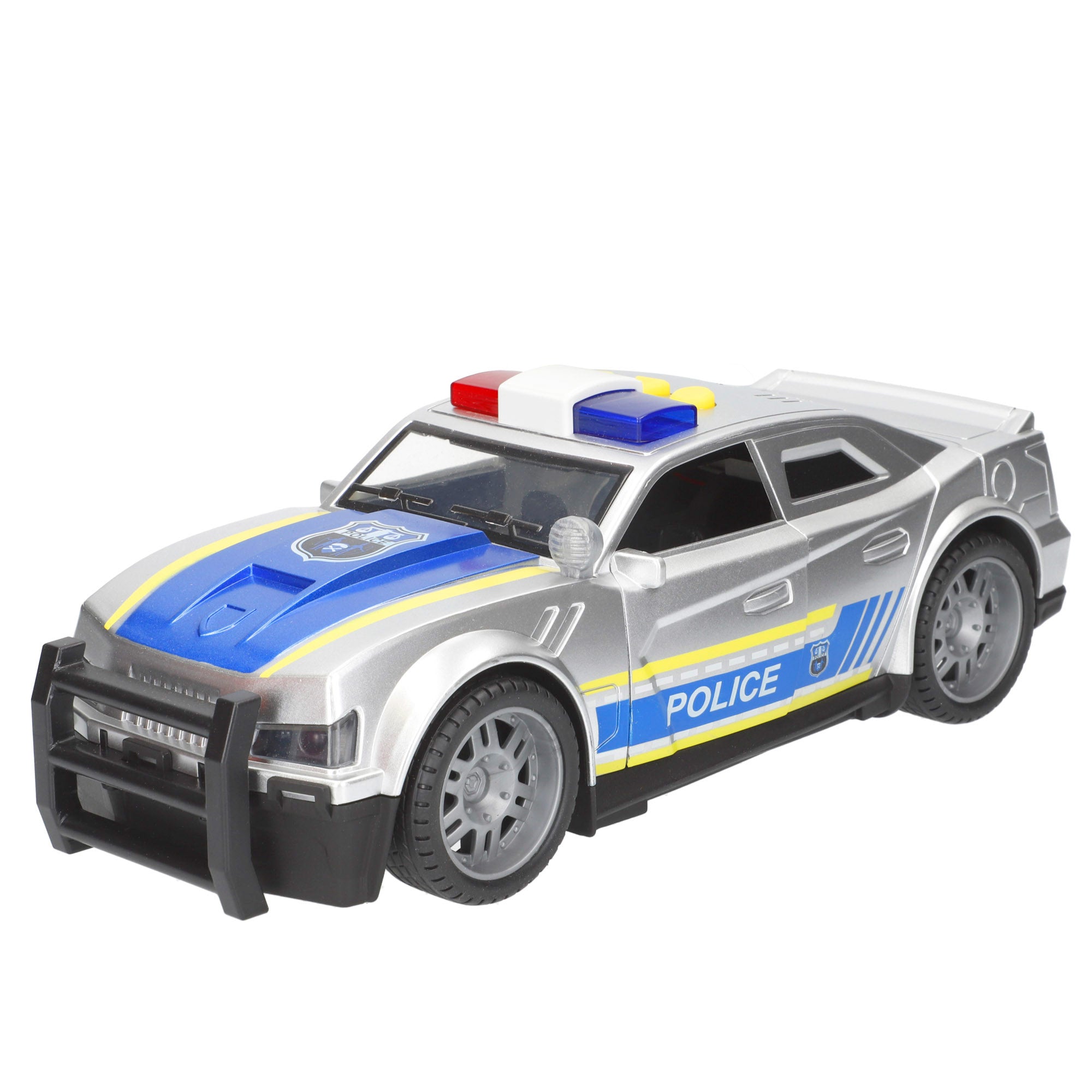 Carro Desportivo Policial de Fricção Speed ​​​​&amp; Go à Escala 1:14 com Luzes e Sons
