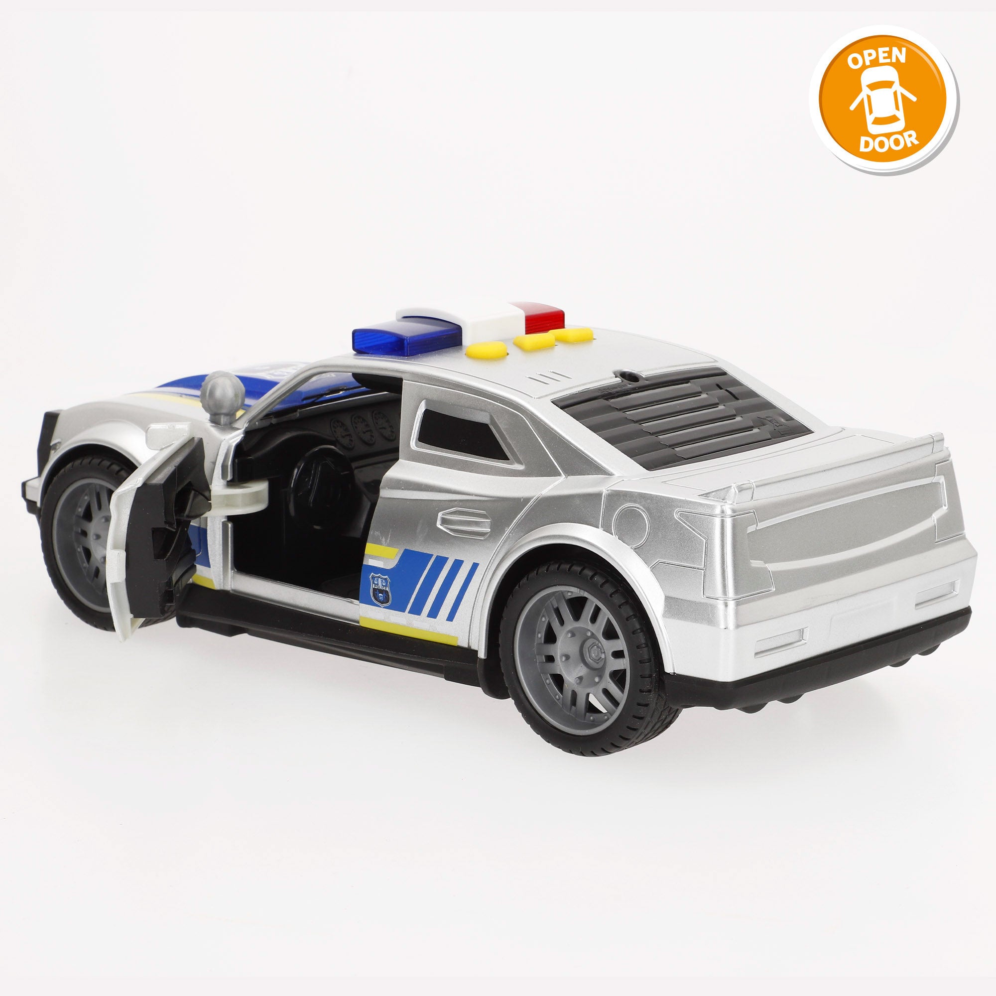 Carro Desportivo Policial de Fricção Speed ​​​​&amp; Go à Escala 1:14 com Luzes e Sons