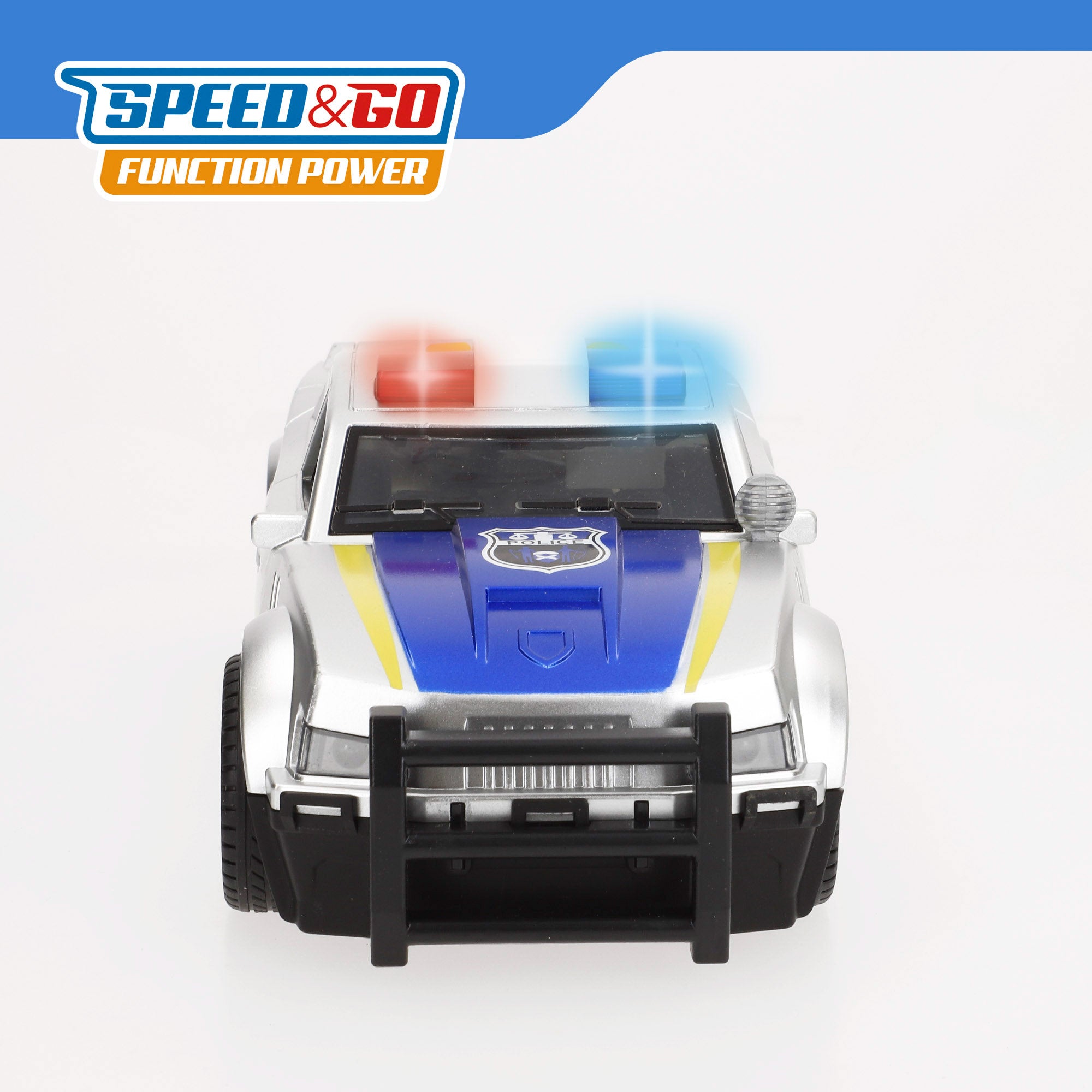 Carro Desportivo Policial de Fricção Speed ​​​​&amp; Go à Escala 1:14 com Luzes e Sons