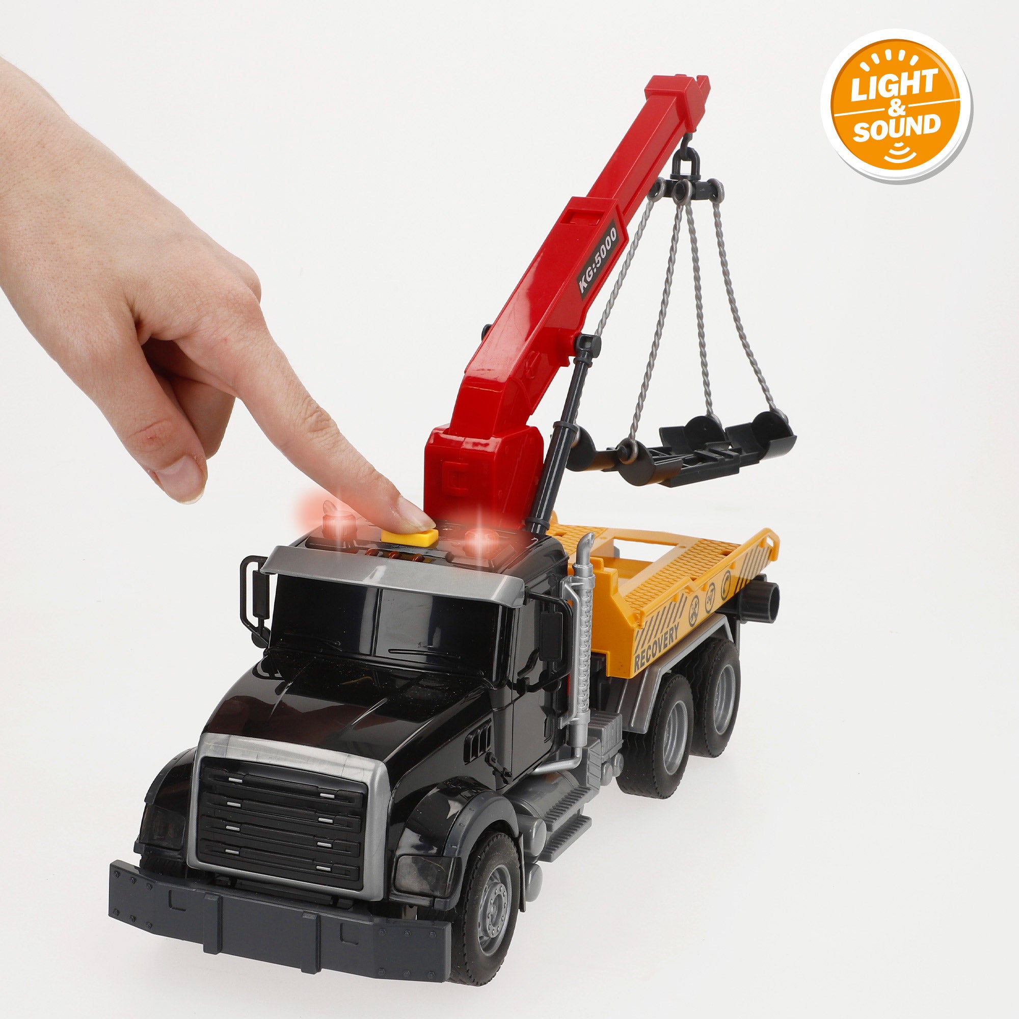 Camião Guindaste de Fricção Speed ​​​​&amp; Go à Escala 1:14 com Luz e Som