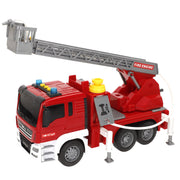Camião de Bombeiros de Brinquedo com Fricção, Escala 1:10, com Luzes e Sons.