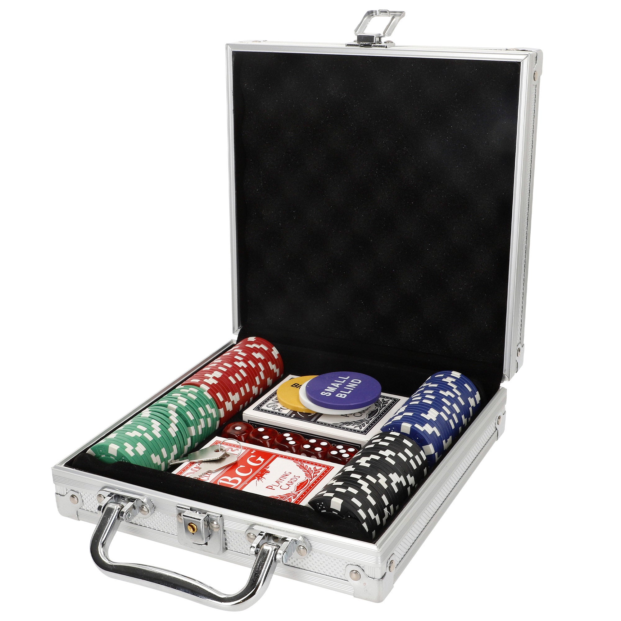 Conjunto de póquer Texas Hold'em de 110 peças com mala de transporte da CB Games