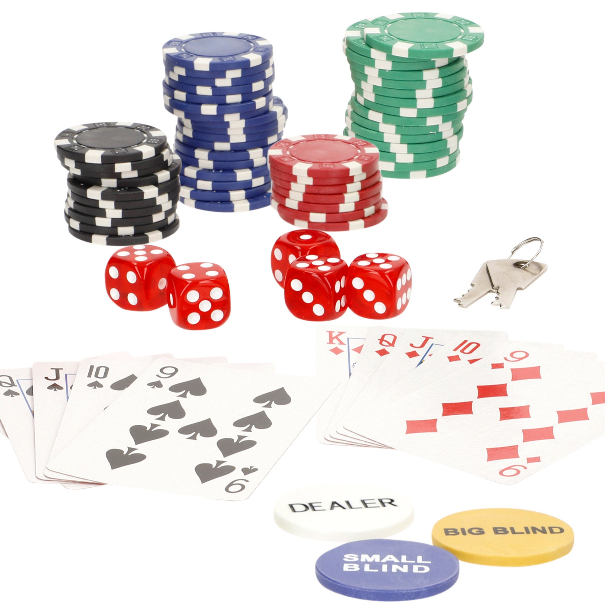 Conjunto de póquer Texas Hold'em de 110 peças com mala de transporte da CB Games