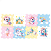 Tapete de Encaixe Unicórnio C'Baby para Bebé, 8 Peças, Espuma EVA